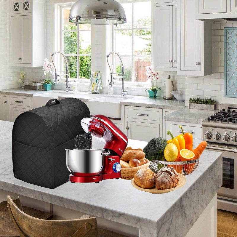 NALAN Stand Mixer Dust Cover with 3 Pockets Compatible with KitchenAid Tilt Head, Easy Cleaningï¼ŒCan Ironable (Black, Fits for 4.5-Quart and All 5-Quart) - Image 5